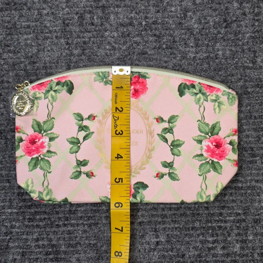 Estee Lauder Laduree Paris Floral Rose Makeup Bag Women's Pink Cosmetic Pouch